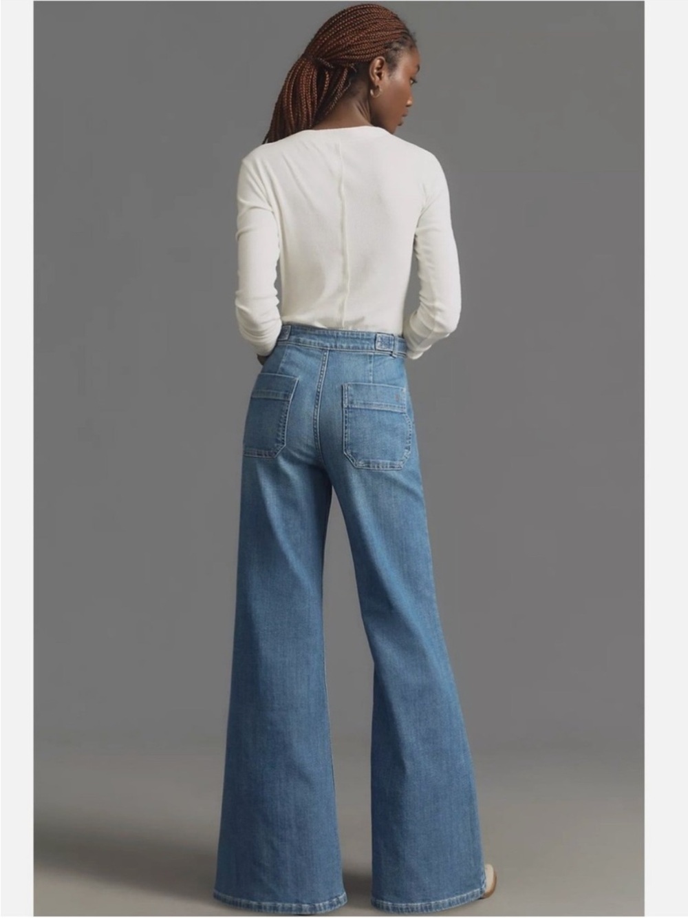 Pilcro Tower Flare Mid Rise Jeans - Picture 2 of 7